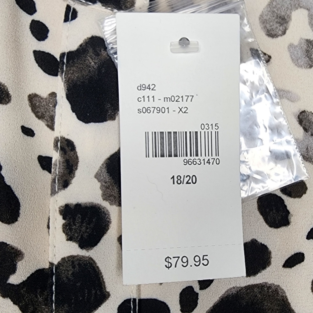 Lane Bryant Black and White Asymmetrical Dress Size 18-20 NWT - Picture 5 of 10